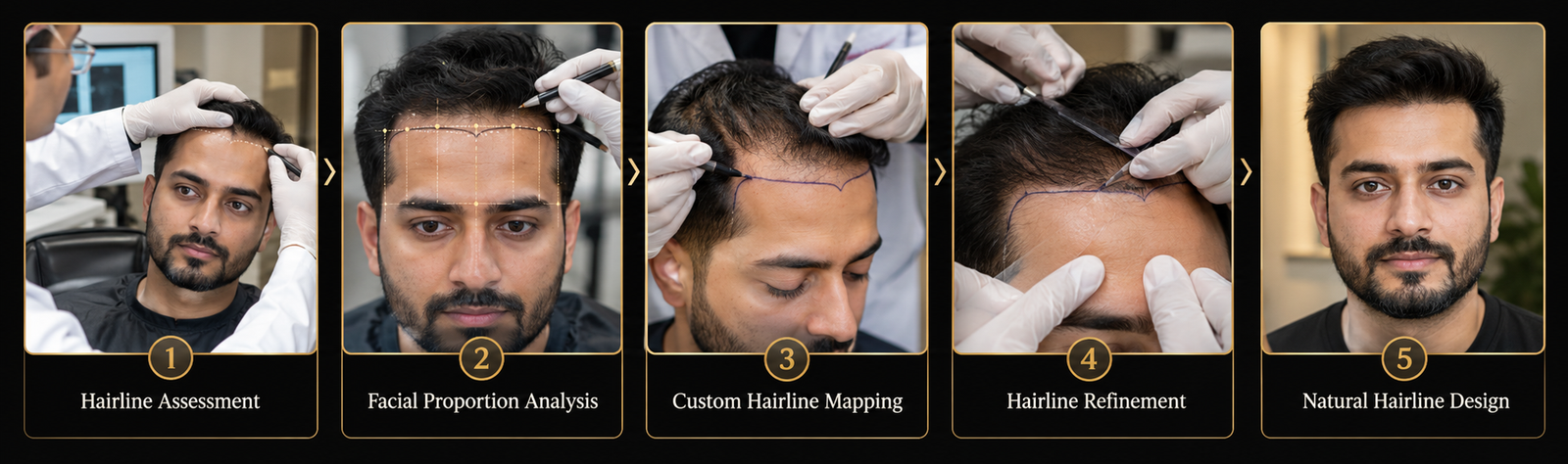 Natural hairline design planning before a hair transplant at Avanza Clinic